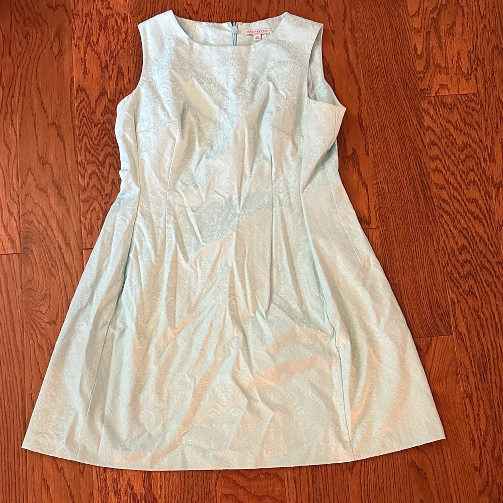 Eva Mendes for New York & Company Textured Light Blue Dress